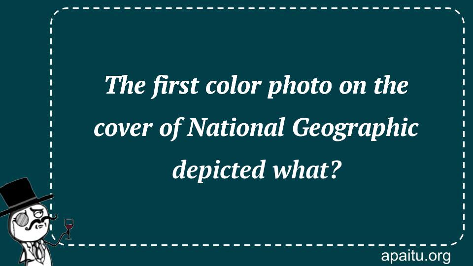 The first color photo on the cover of National Geographic depicted what?