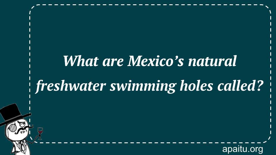 What are Mexico’s natural freshwater swimming holes called?