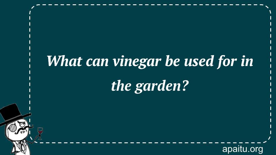 What can vinegar be used for in the garden?