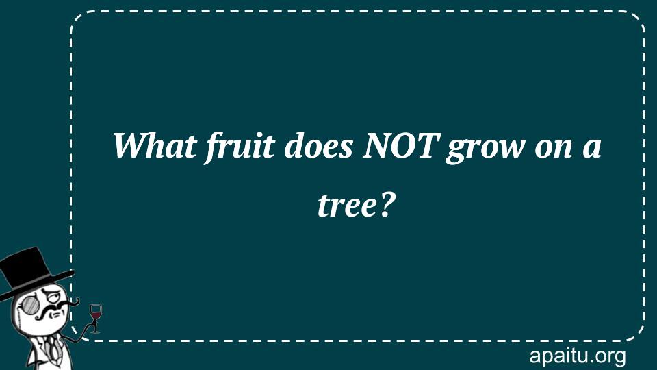 What fruit does NOT grow on a tree?