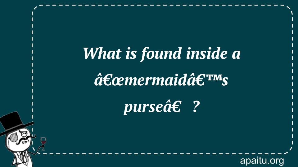 What is found inside a â€œmermaidâ€™s purseâ€?