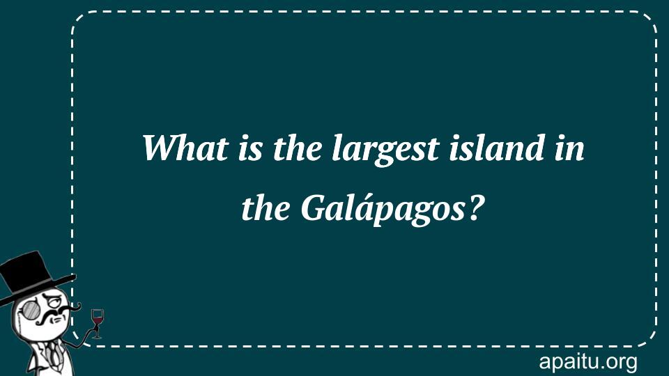 What is the largest island in the Galápagos?