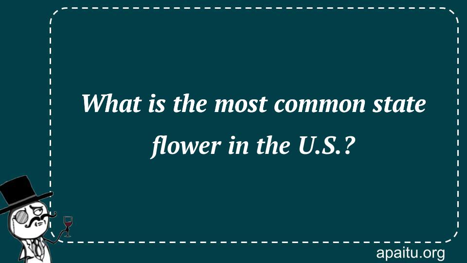 What is the most common state flower in the U.S.?