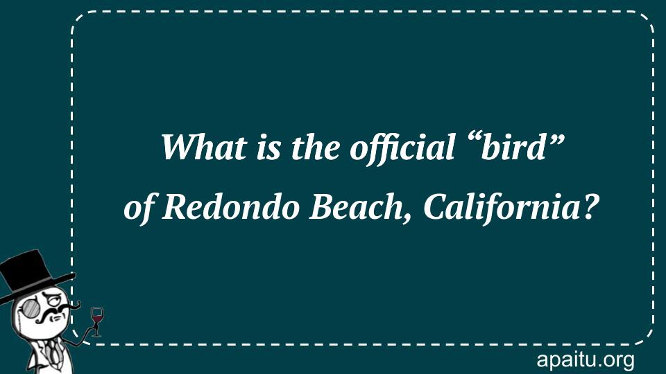 What is the official “bird” of Redondo Beach, California?