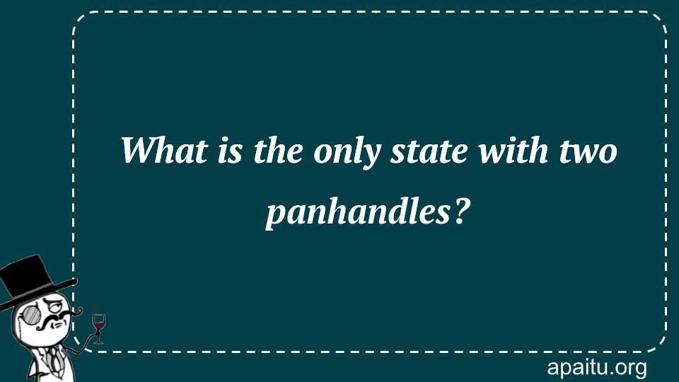 What is the only state with two panhandles?