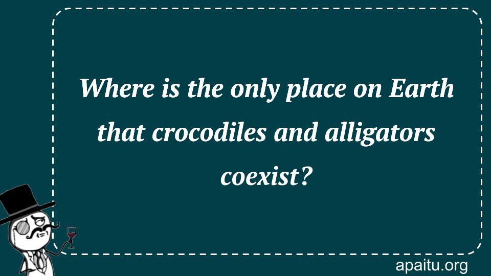 Where is the only place on Earth that crocodiles and alligators coexist?