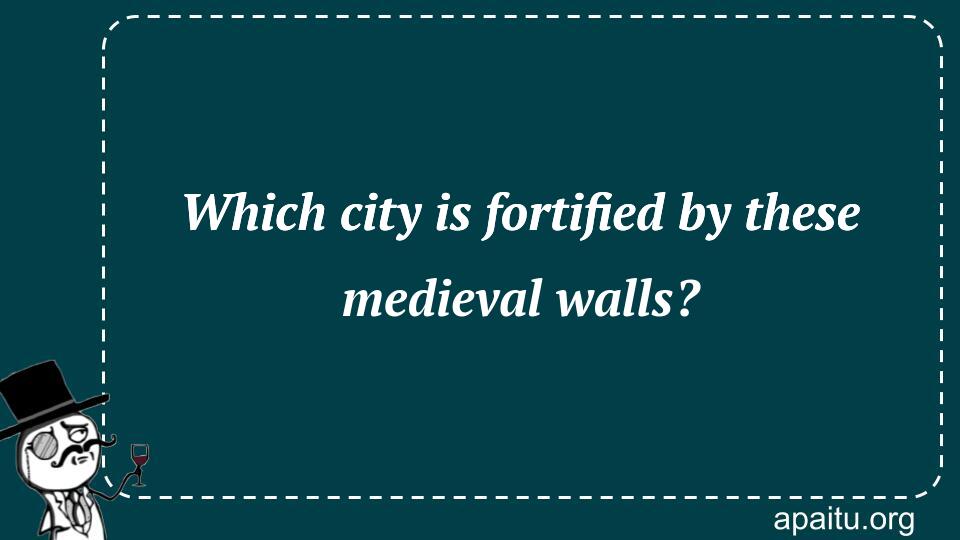 Which city is fortified by these medieval walls?