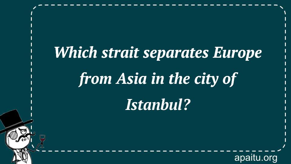 Which strait separates Europe from Asia in the city of Istanbul?